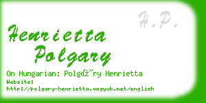 henrietta polgary business card